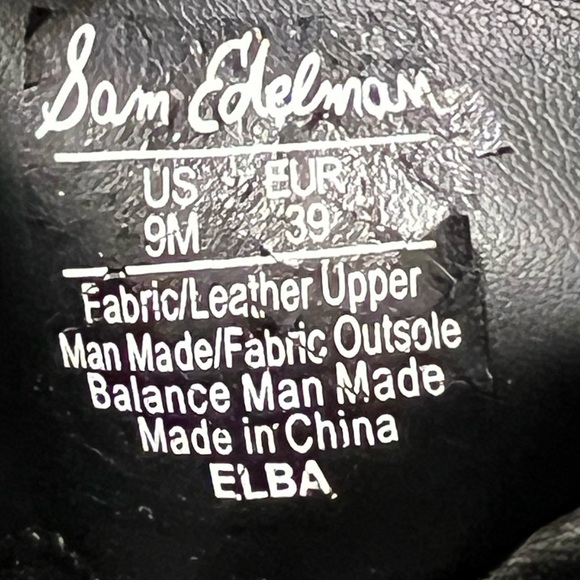 Sam Edelman Elba Black Swirl White Mesh High Lace Up Shoes Womens 9M - Picture 9 of 10